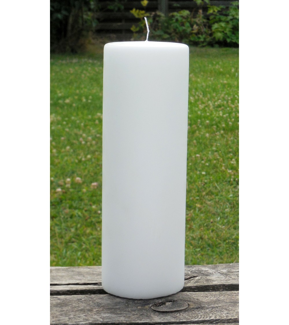 Bougie cylindrique 10 x 30 cm blanche 