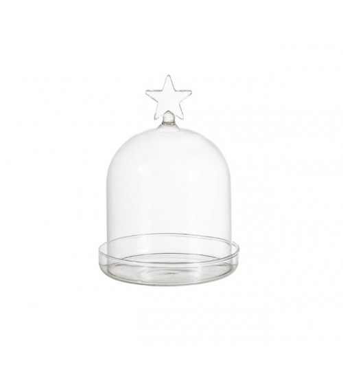 Cloche en verre fin avec socle