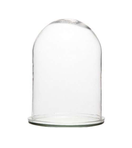 Grande cloche en verre avec socle diamètre 17.5 cm