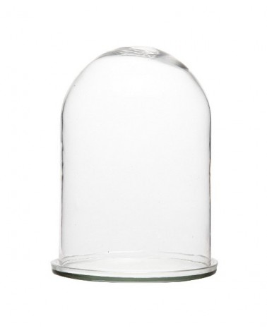 Grande cloche en verre avec socle diamètre 17.5 cm