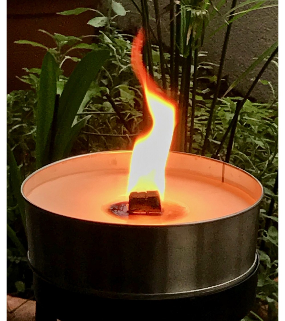 Grosse bougie extérieur flamme large et haute 8 heures