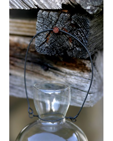 Lanterne bouteille en verre