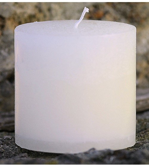 Bougie pilier texturée perle blanche Adeline de G Decor -  France